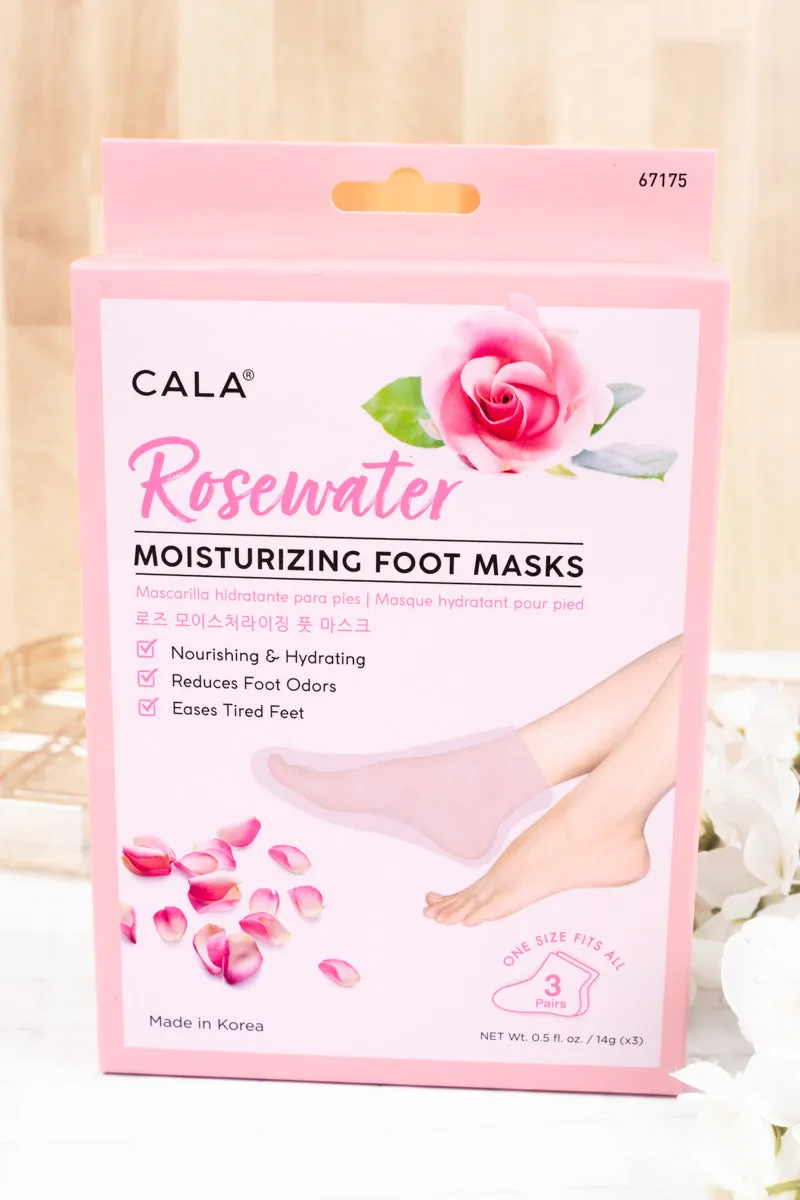 3 Pairs Rosewater Moisturizing Foot Mask Socks