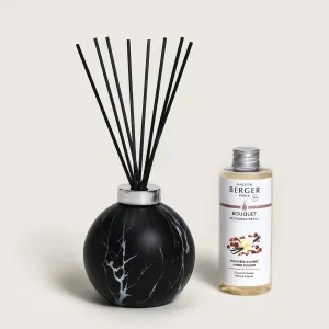 Black Marbled Scented Bouquet Diffuser Gift Set