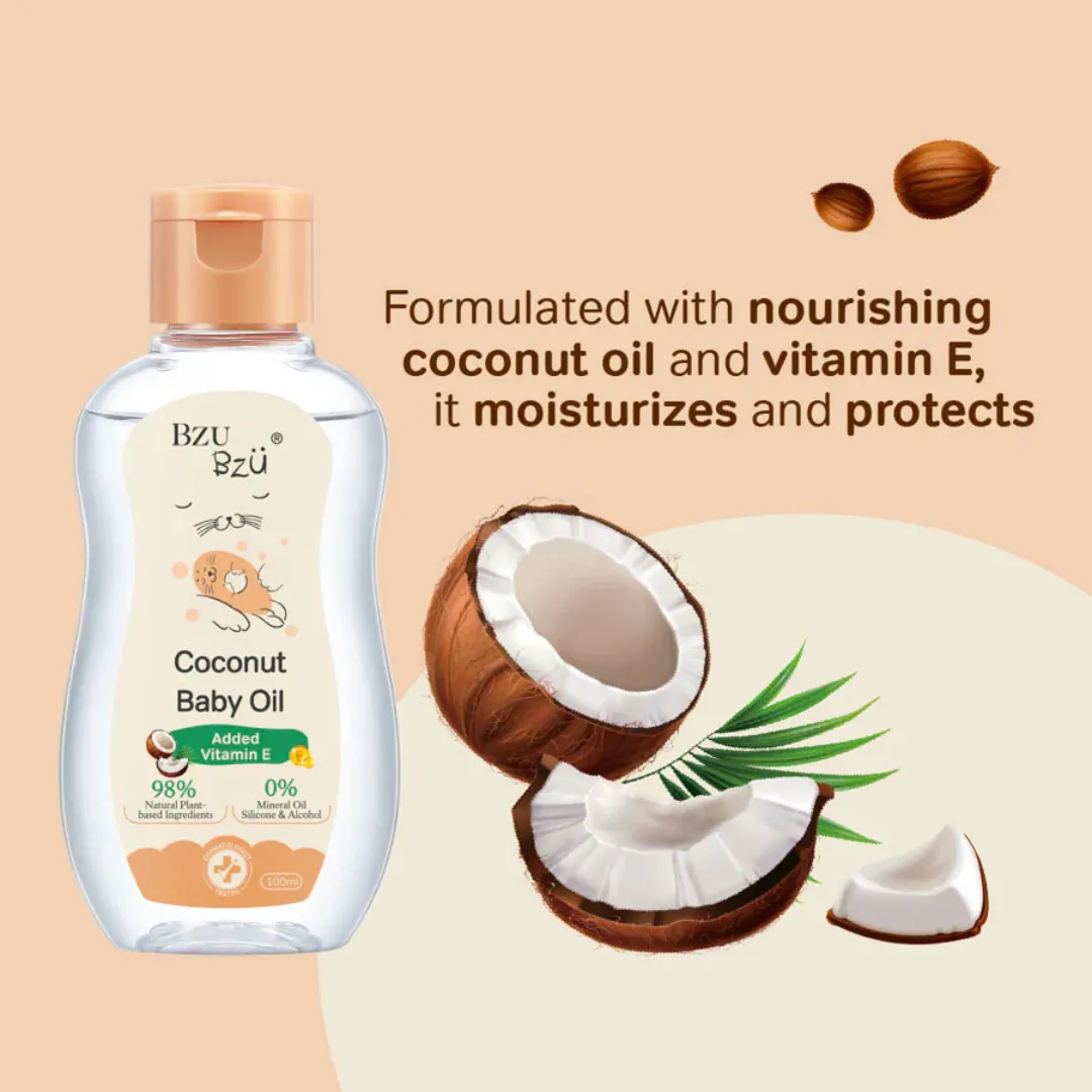 Bzu Bzu Coconut Baby Oil (100ml)