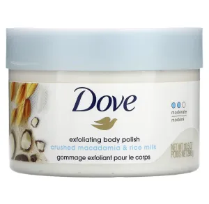 DOVE EXFOLIATING BODY POLISH (SCRUB)- CRUSHED MACADAMIA & RICE MILK