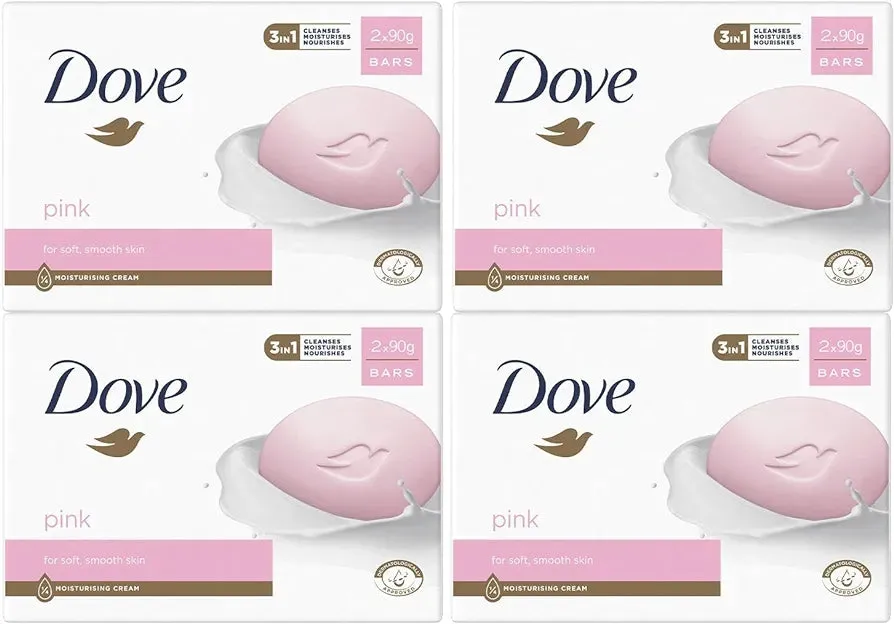 DOVE PINK BODY BAR (PACK OF 4)- FOR SOFT, SMOOTH SKIN