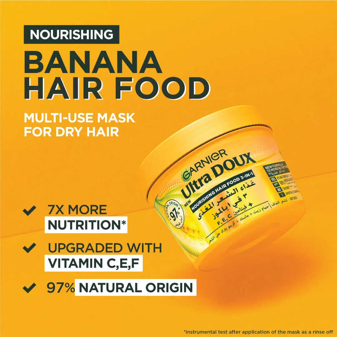 Garnier Ultra Doux Vegan Hair Food Banana & Shea butter 3-in-1 Treatment Mask