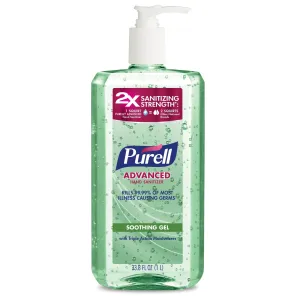 PURELL Advanced Hand Sanitizer Soothing Gel, Fresh Scent, with Aloe and Vitamin E- 1 Liter Pump Bottle