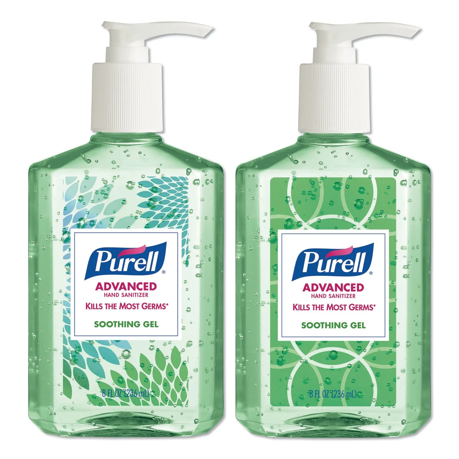 Purell Advanced Hand Sanitizer Soothing Gel, Fresh Scent With Aloe And Vitamin E, 8 Oz Pump Bottle, 4/Pack - GOJ967406DECOPK