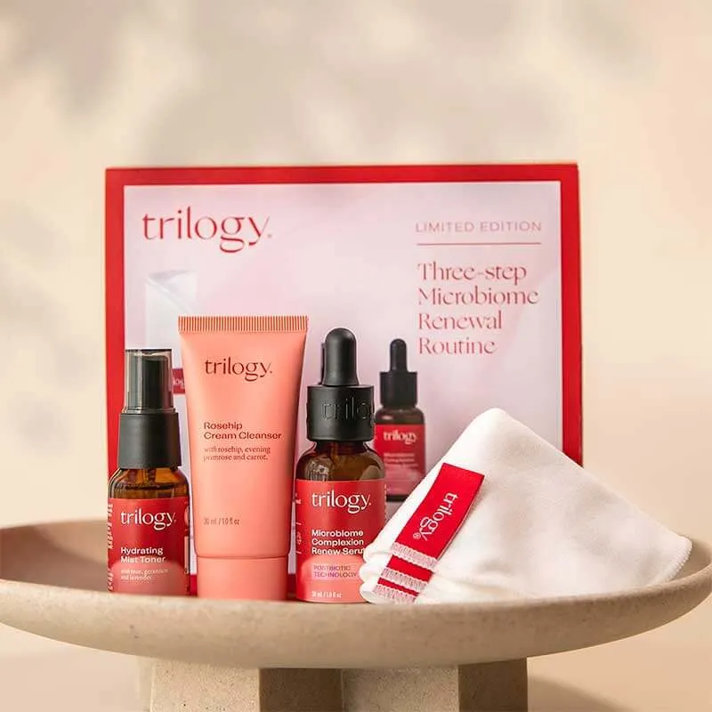 Trilogy Three-Step Microbiome Renewal Routine Gift Set